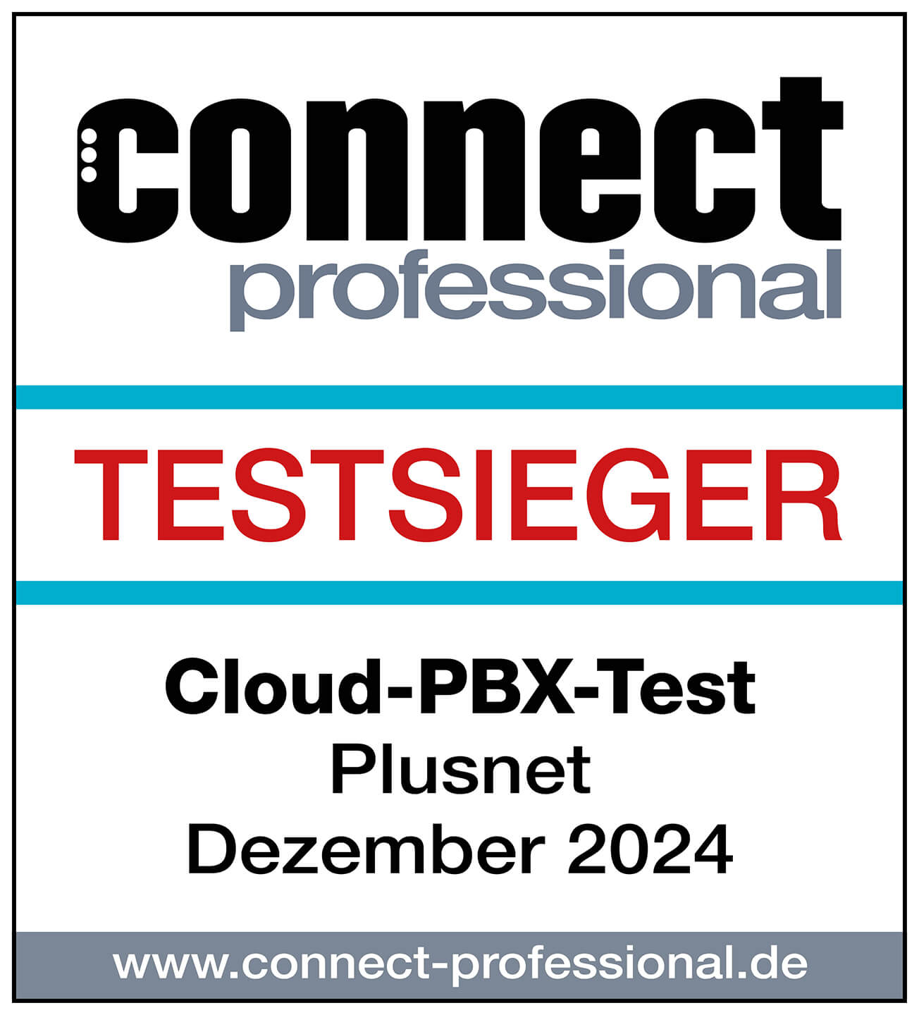 Connect Professional Testsieger Siegel für Plusnet